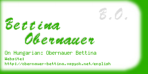 bettina obernauer business card